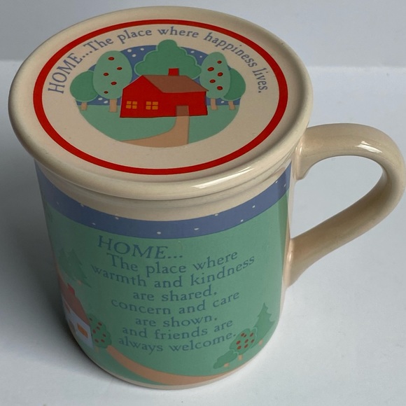 Hallmark Mug Mates Lid Coaster Coffee Tea  Vintage 1988 Home Kindness Friends - Picture 4 of 16